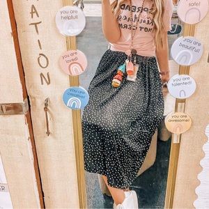 Spotted Midi Skirt